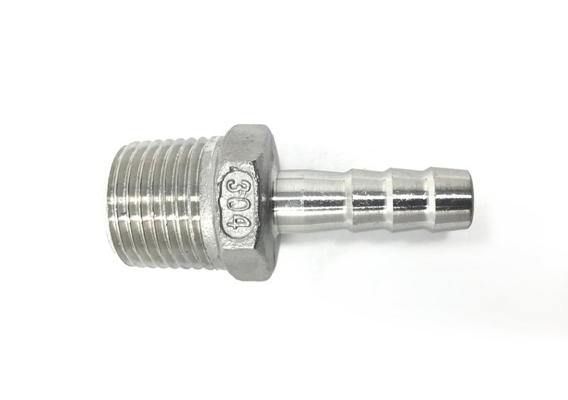 Concord Cookware CONCORD 304 Stainless Steel 3/8" Barb Hose to 1/2" NPT Home Brew Fitting. 2 Pack - Image 2